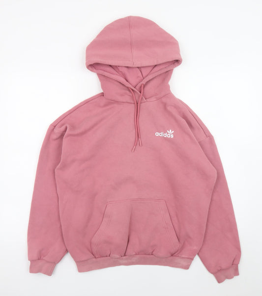 Womens UK Size 14 adidas Pink Pullover Hoodie