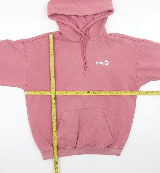 Womens UK Size 14 adidas Pink Pullover Hoodie