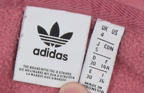 Womens UK Size 14 adidas Pink Pullover Hoodie