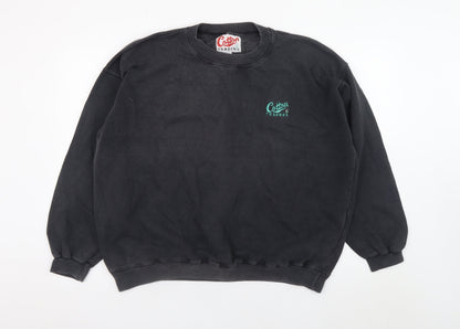 Mens UK Size XL Cotton Traders Black Pullover Sweatshirt
