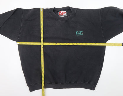 Mens UK Size XL Cotton Traders Black Pullover Sweatshirt
