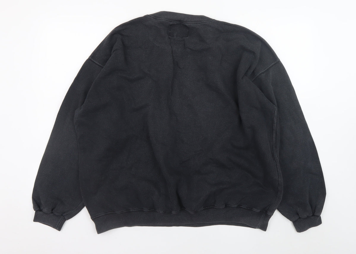Mens UK Size XL Cotton Traders Black Pullover Sweatshirt
