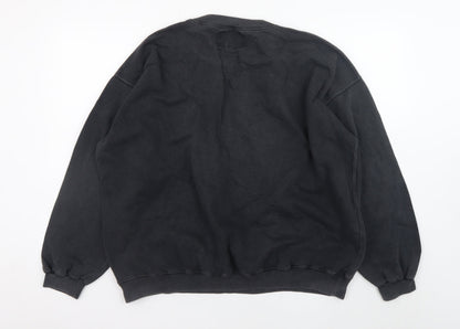 Mens UK Size XL Cotton Traders Black Pullover Sweatshirt