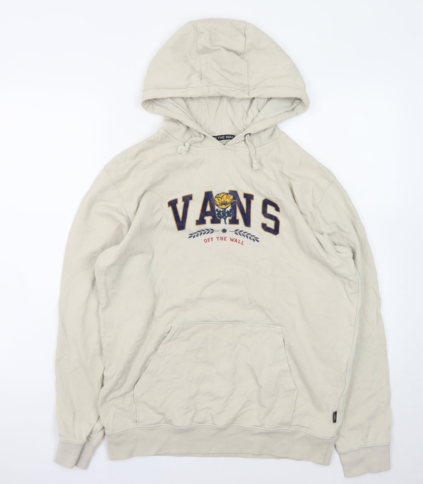 Mens UK Size S VANS Beige Pullover Hoodie