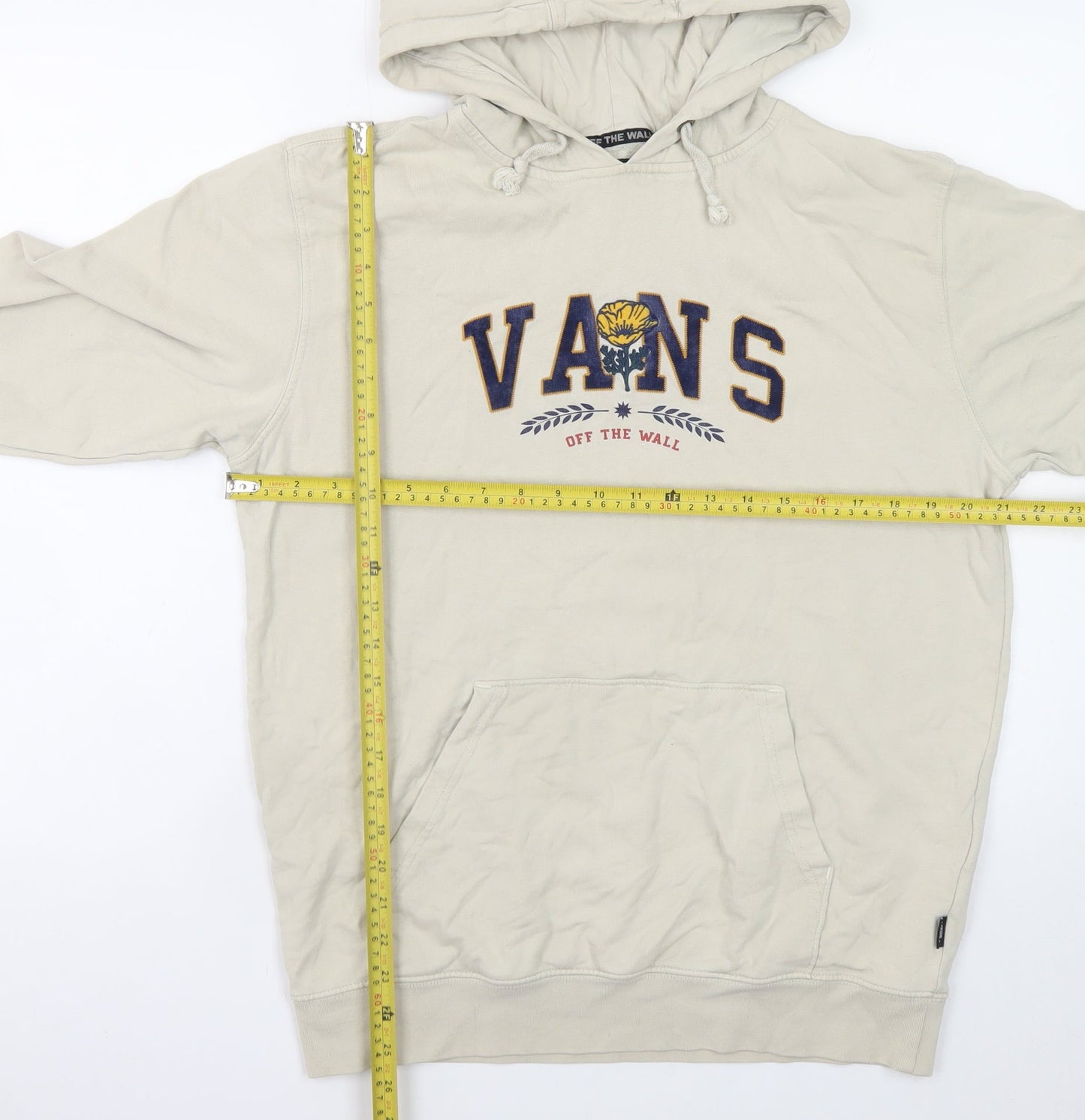 Mens UK Size S VANS Beige Pullover Hoodie