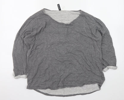 Womens UK Size L H&M Grey Pullover Sweatshirt