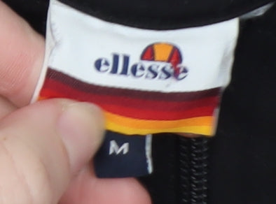 Womens UK Size M ellesse Black Full Zip Hoodie