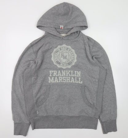 Mens UK Size 2XL Franklin & Marshall Grey Pullover Hoodie