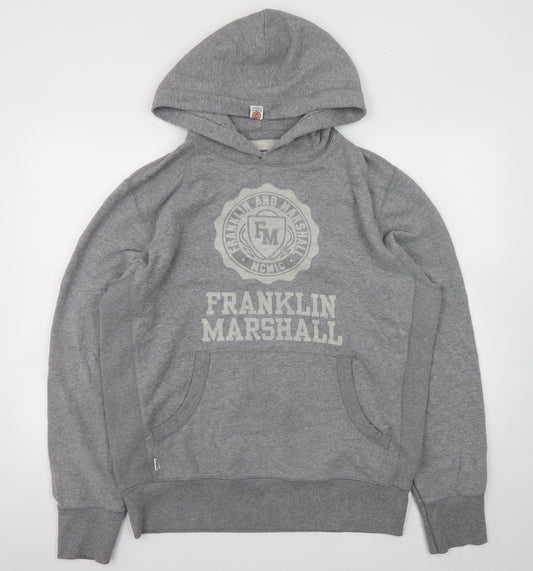Mens UK Size 2XL Franklin & Marshall Grey Pullover Hoodie