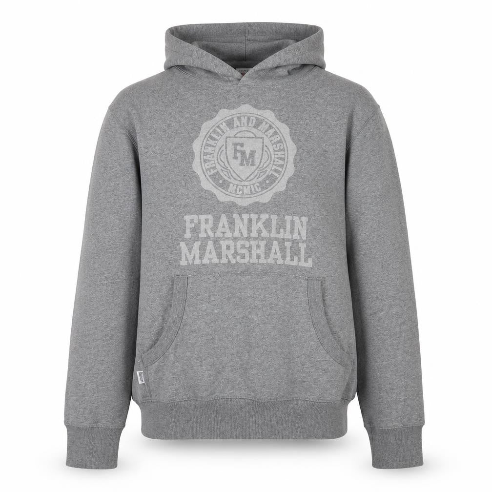 Mens UK Size 2XL Franklin & Marshall Grey Pullover Hoodie