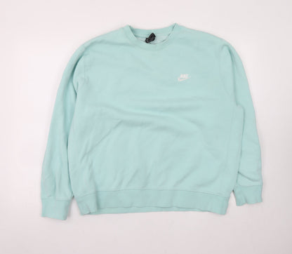 Womens UK Size M Nike Green Pullover Sweatshirt