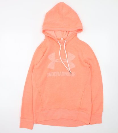 Womens UK Size 2XS Under armour Orange Pullover Hoodie