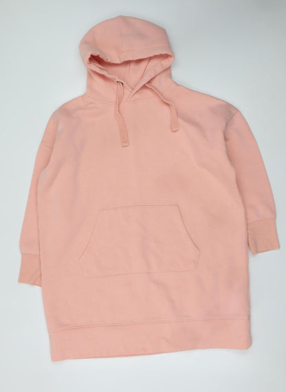 Womens UK Size L City Comfort Pink Tunic Hoodie