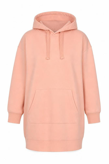 Womens UK Size L City Comfort Pink Tunic Hoodie