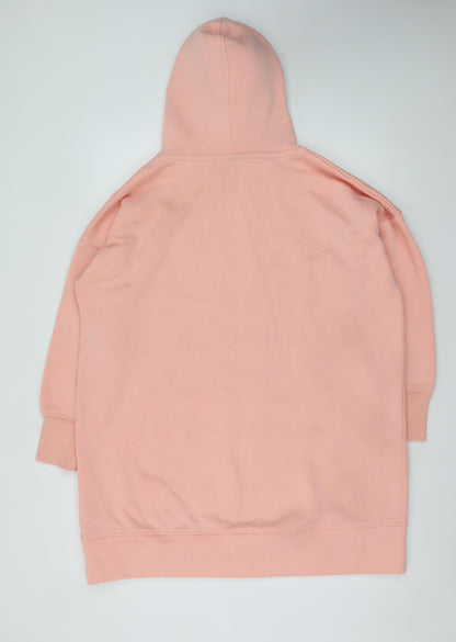 Womens UK Size L City Comfort Pink Tunic Hoodie