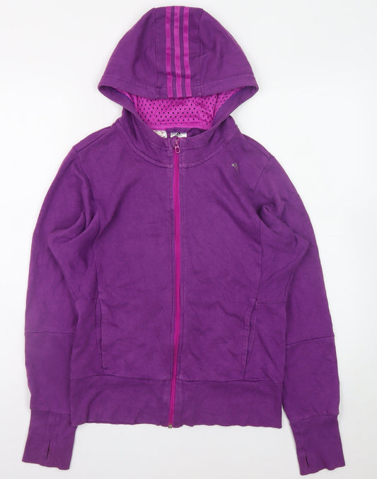 Girls UK Size 13-14 Years adidas Purple Full Zip Hoodie