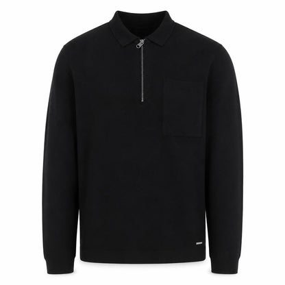 Marks and Spencer Autograph Men’s Black Medium Collared 1/2 Zip Jumper