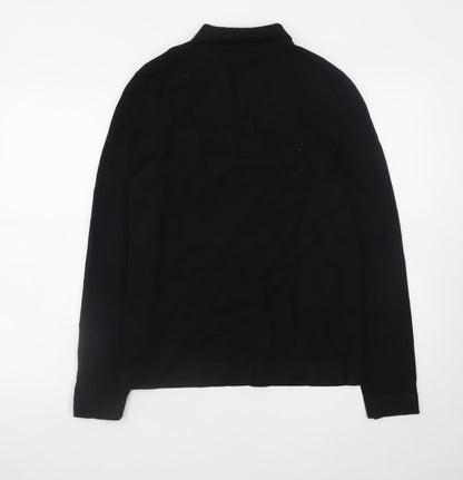 Marks and Spencer Autograph Men’s Black Medium Collared 1/2 Zip Jumper