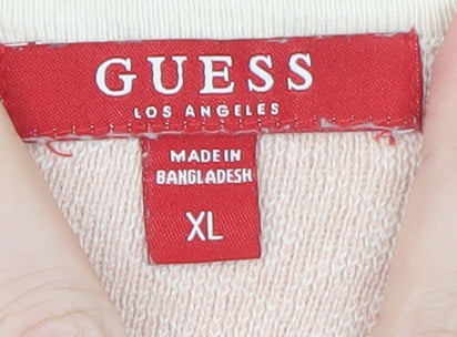 Womens UK Size XL GUESS Pink Pullover Jumper