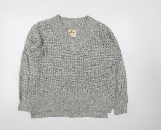 Womens UK Size M Hollister Grey Pullover Jumper