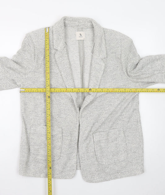 Womens UK Size 14 TU Grey Cardigan Jumper