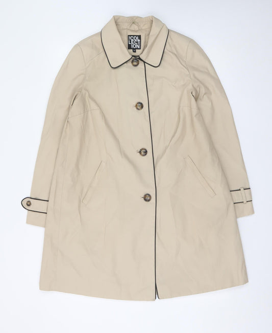 Womens UK Size 10 Debenhams Beige Trench Coat