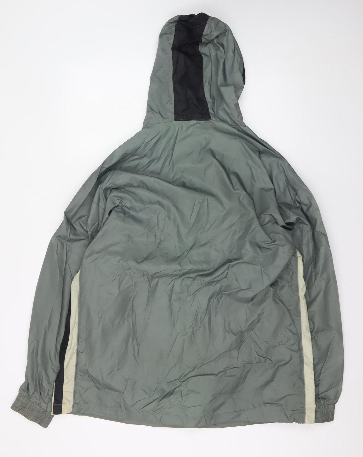 St. Bernard Men's Green L Windbreaker Hooded Lightweight Jacket