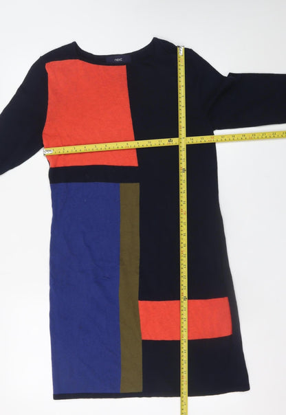 Next Women’s Multicoloured Colourblock Shift Dress Size 10