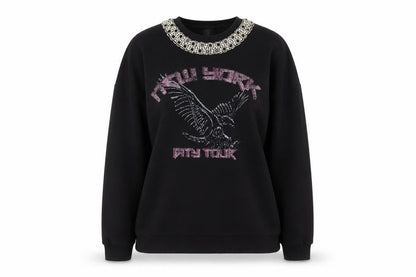 Womens UK Size 8 River Island Black Pullover Sweatshirt
