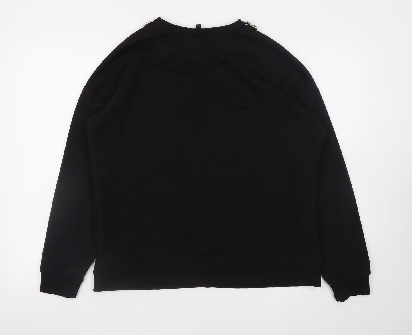 Womens UK Size 8 River Island Black Pullover Sweatshirt