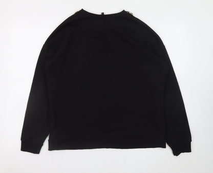 Womens UK Size 8 River Island Black Pullover Sweatshirt