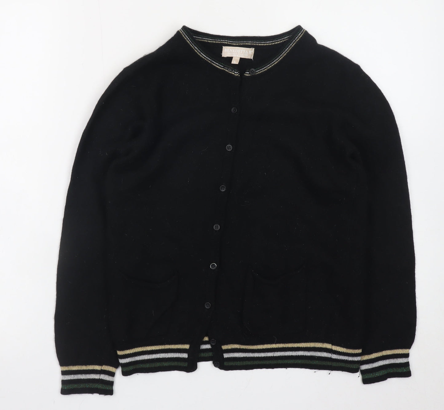 Womens UK Size L Benedetta B Black Cardigan Jumper