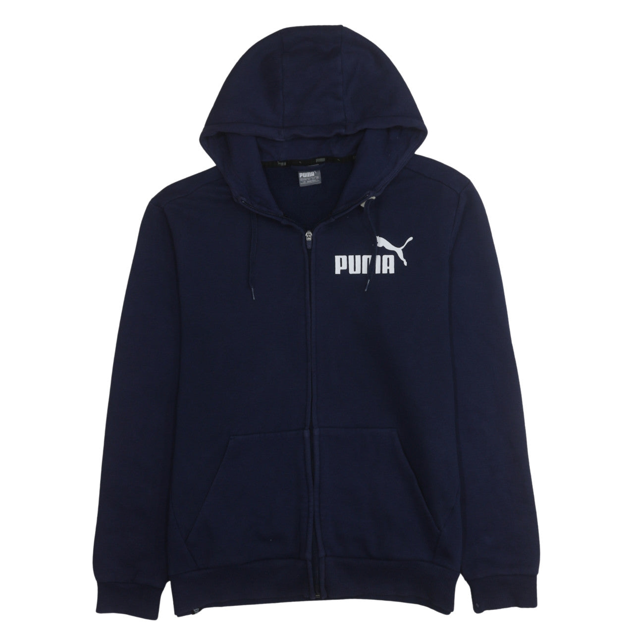 Mens UK Size L PUMA Blue Full Zip Hoodie