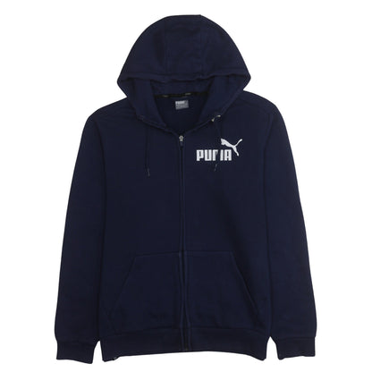 Mens UK Size L PUMA Blue Full Zip Hoodie