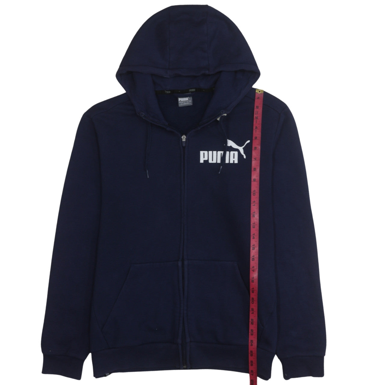 Mens UK Size L PUMA Blue Full Zip Hoodie