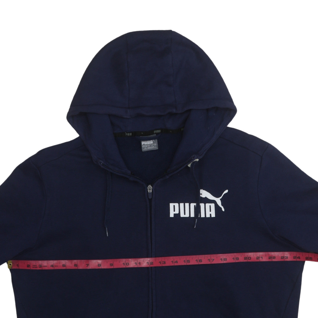 Mens UK Size L PUMA Blue Full Zip Hoodie