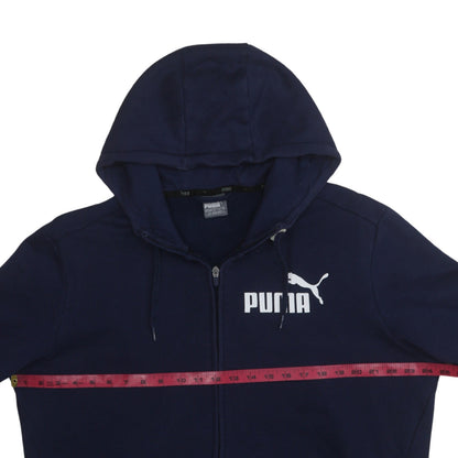 Mens UK Size L PUMA Blue Full Zip Hoodie