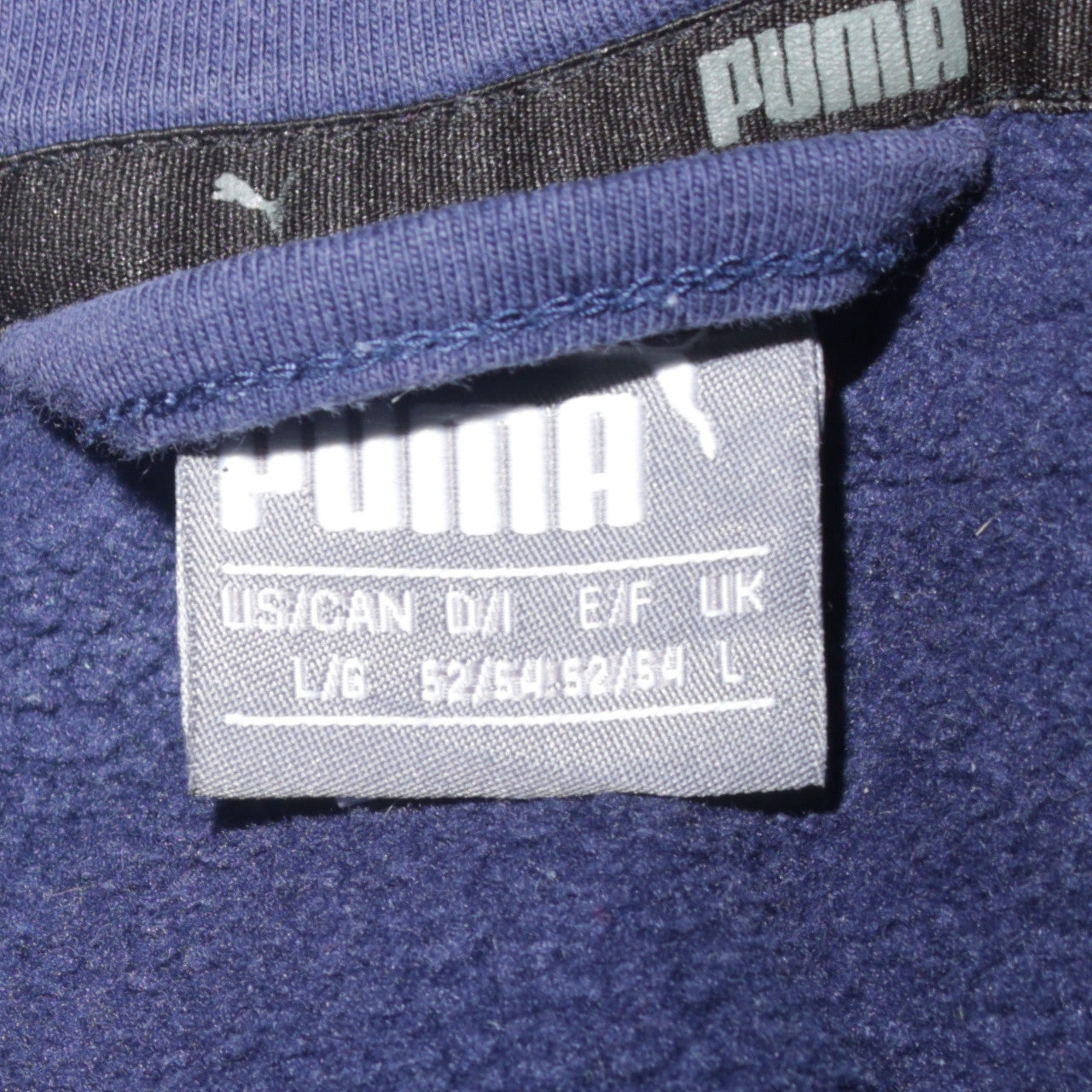 Mens UK Size L PUMA Blue Full Zip Hoodie