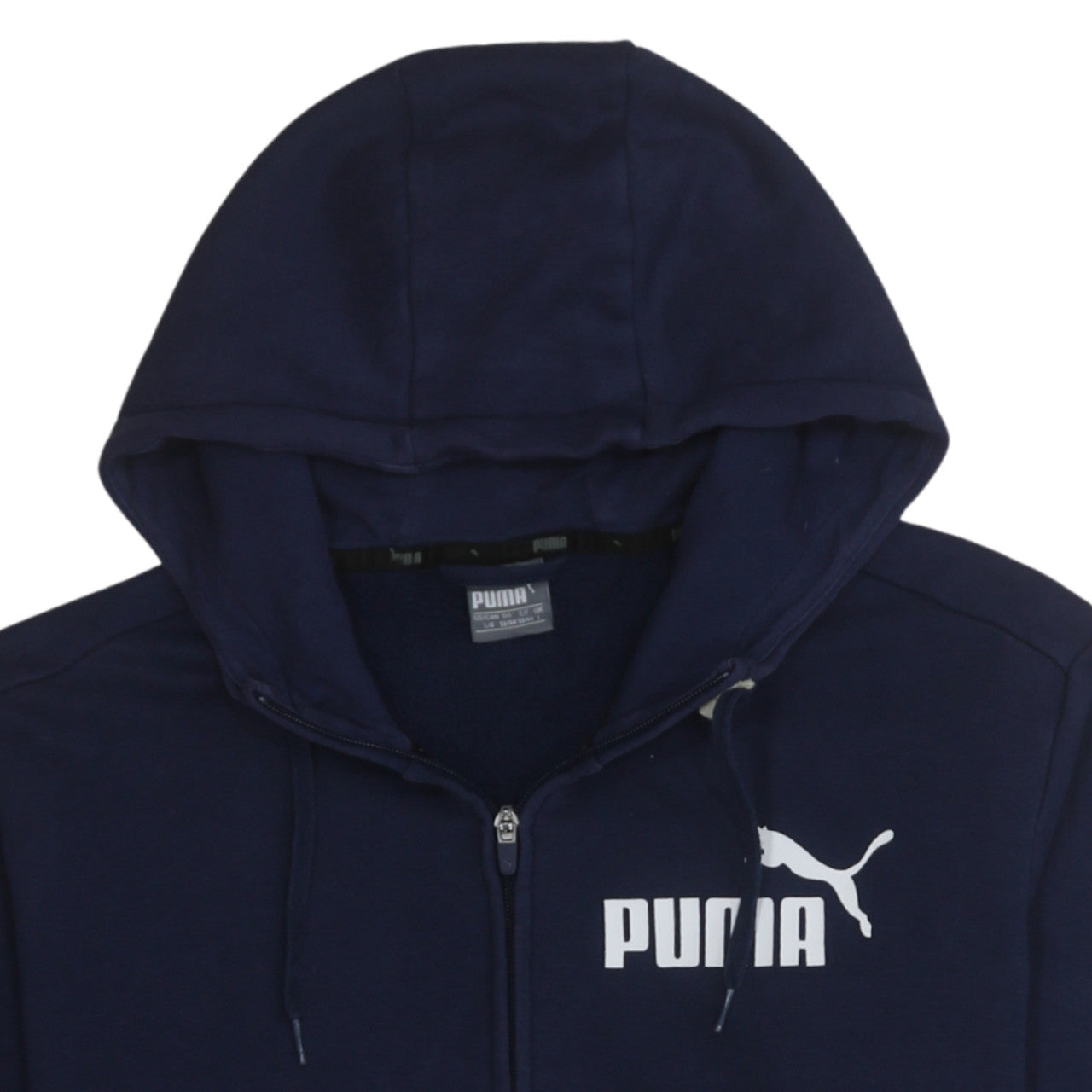 Mens UK Size L PUMA Blue Full Zip Hoodie
