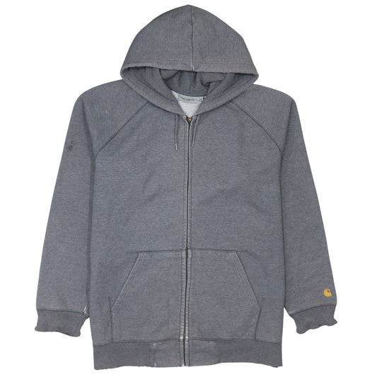 Mens UK Size XL Carhartt Grey Full Zip Hoodie
