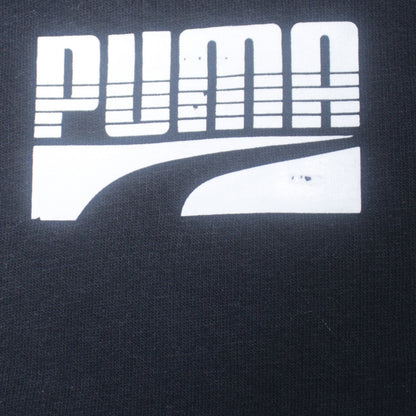 Puma Boys Black Pullover Hoodie 13-14 Years Logo Cotton Blend Sweatshirt