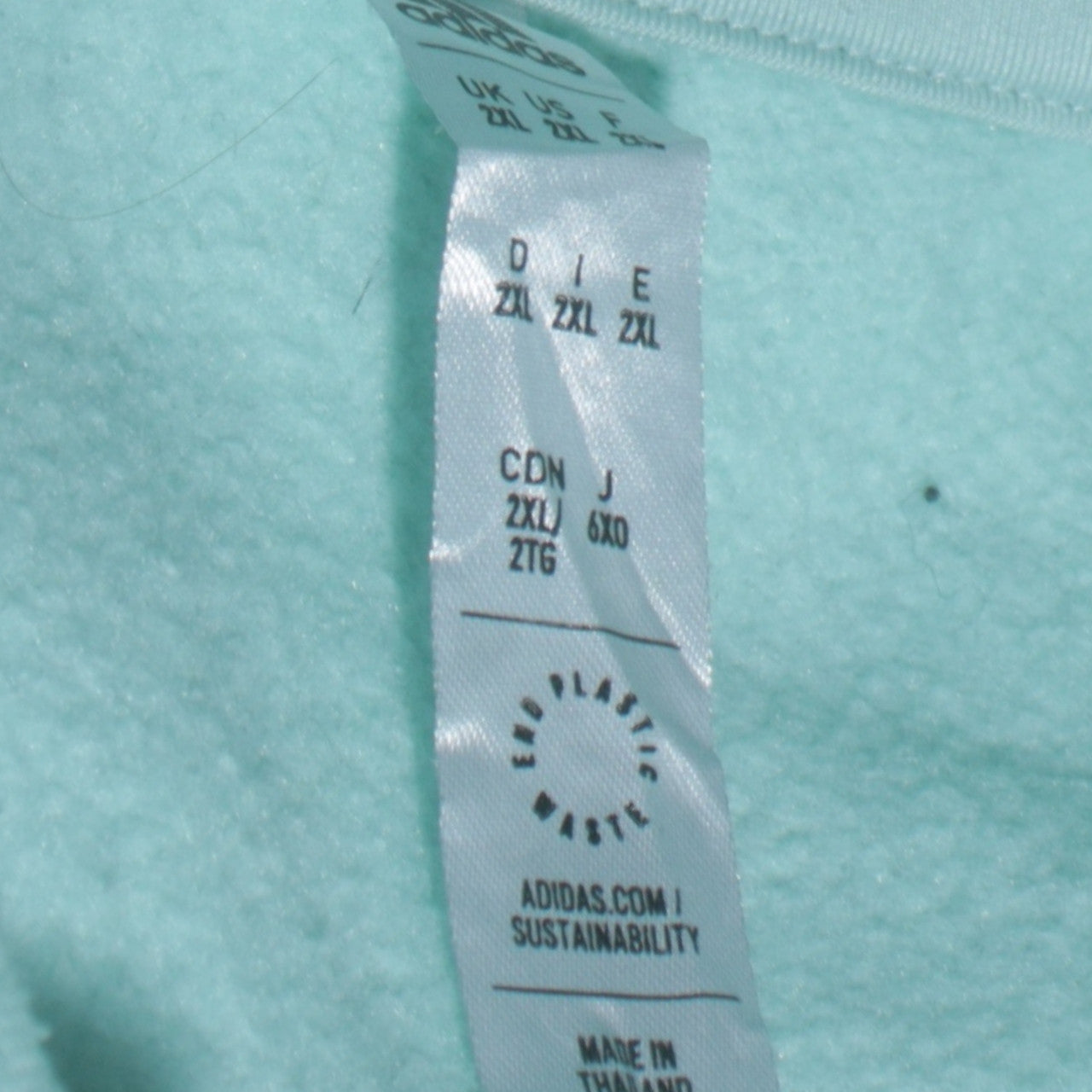 Womens UK Size 2XL adidas Blue Pullover Hoodie
