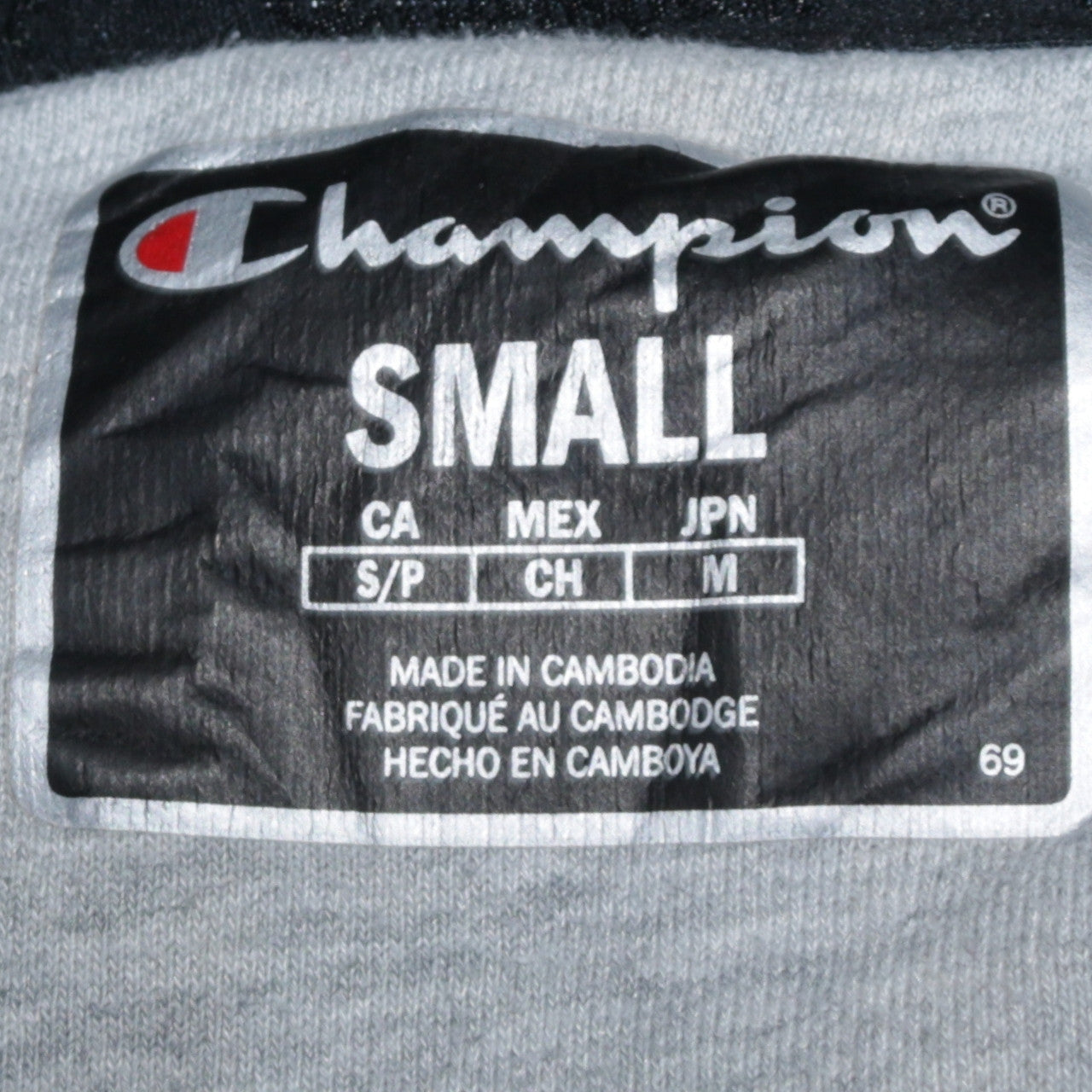 Womens UK Size S Champion Black Pullover Hoodie