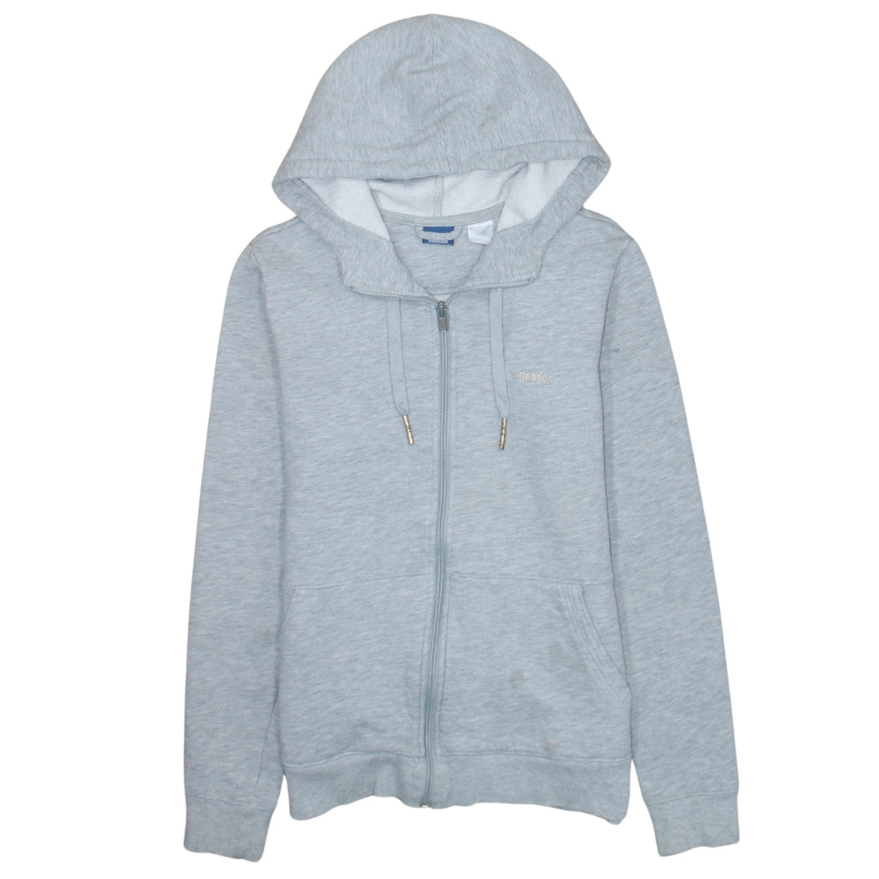 Mens UK Size M Reebok Grey Full Zip Hoodie