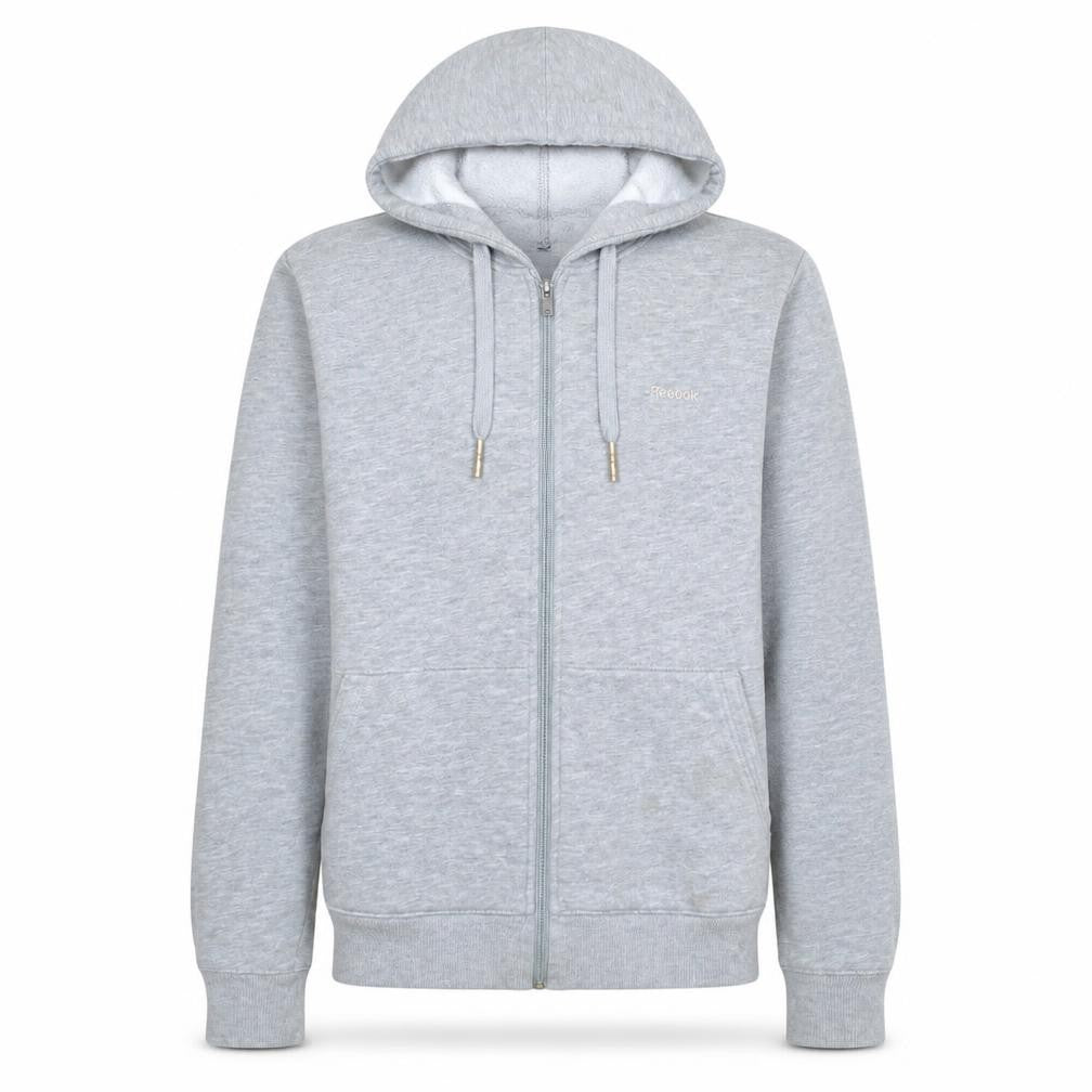 Mens UK Size M Reebok Grey Full Zip Hoodie