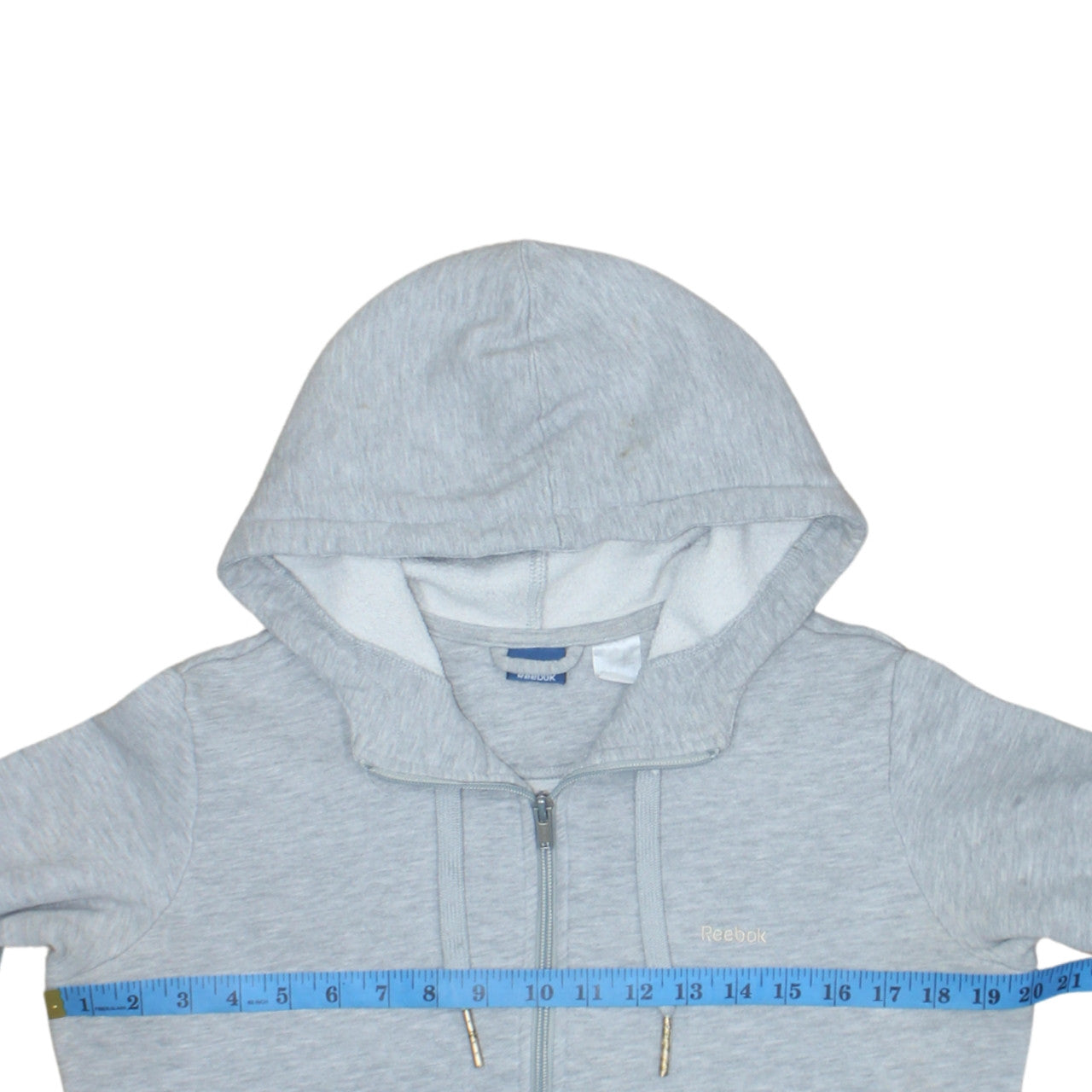 Mens UK Size M Reebok Grey Full Zip Hoodie