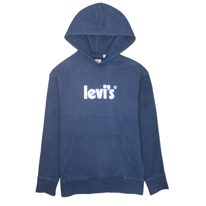 Mens UK Size M Levi's Blue Pullover Hoodie