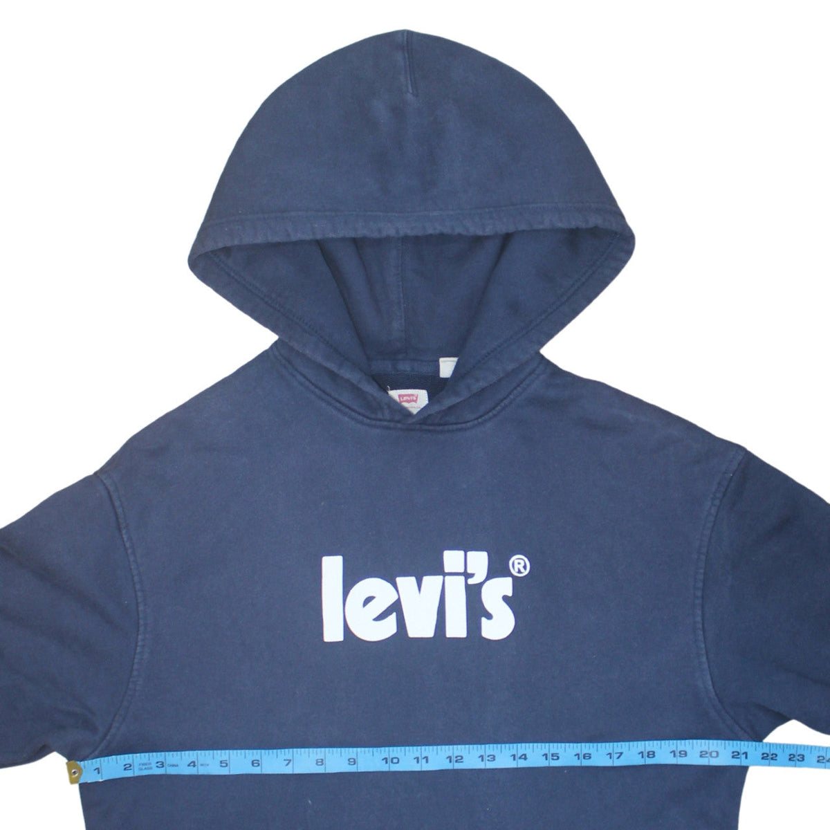 Mens UK Size M Levi's Blue Pullover Hoodie