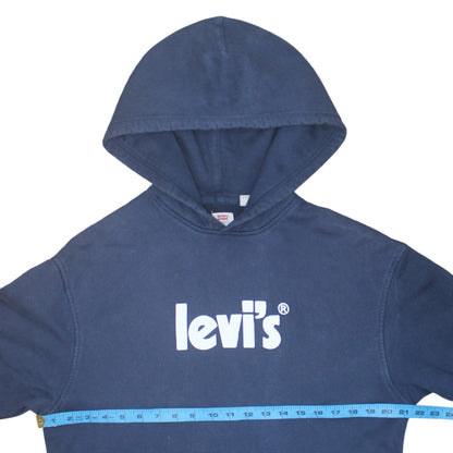 Mens UK Size M Levi's Blue Pullover Hoodie