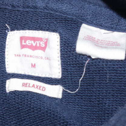 Mens UK Size M Levi's Blue Pullover Hoodie